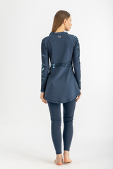 Asymmetrical Basic Swimsuit Deep Teal XXL