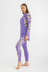 Asymmetrical Basic Swimsuit Lilac S