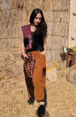 Patched pants leopard