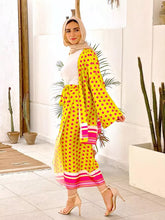 Polka dots lime-green wrap skirt