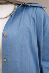 Shiny Shirt- Petrol ( Pre-order Delivery after 3 days )