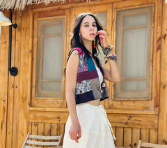 Lively patchwork vest