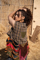 Nomad vest in olive x beige