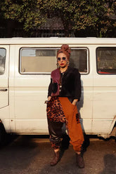 Patched pants leopard