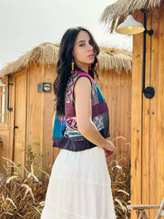 Lively patchwork vest