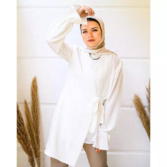 Asymmetric Pleated Blouse