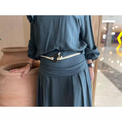 Dark grey boho skirt