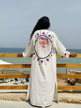 Hand painted crochet cardigan