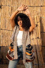 Nomad vest in bronze beige