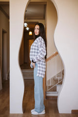 Tweed top in white