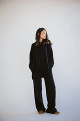 Knit set in black