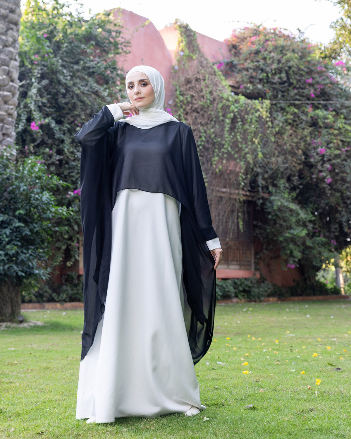 Chiffon Cape only Black