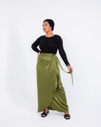 MISS FANCY SILK JACQUARD WRAP SKIRT