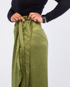 MISS FANCY SILK JACQUARD WRAP SKIRT