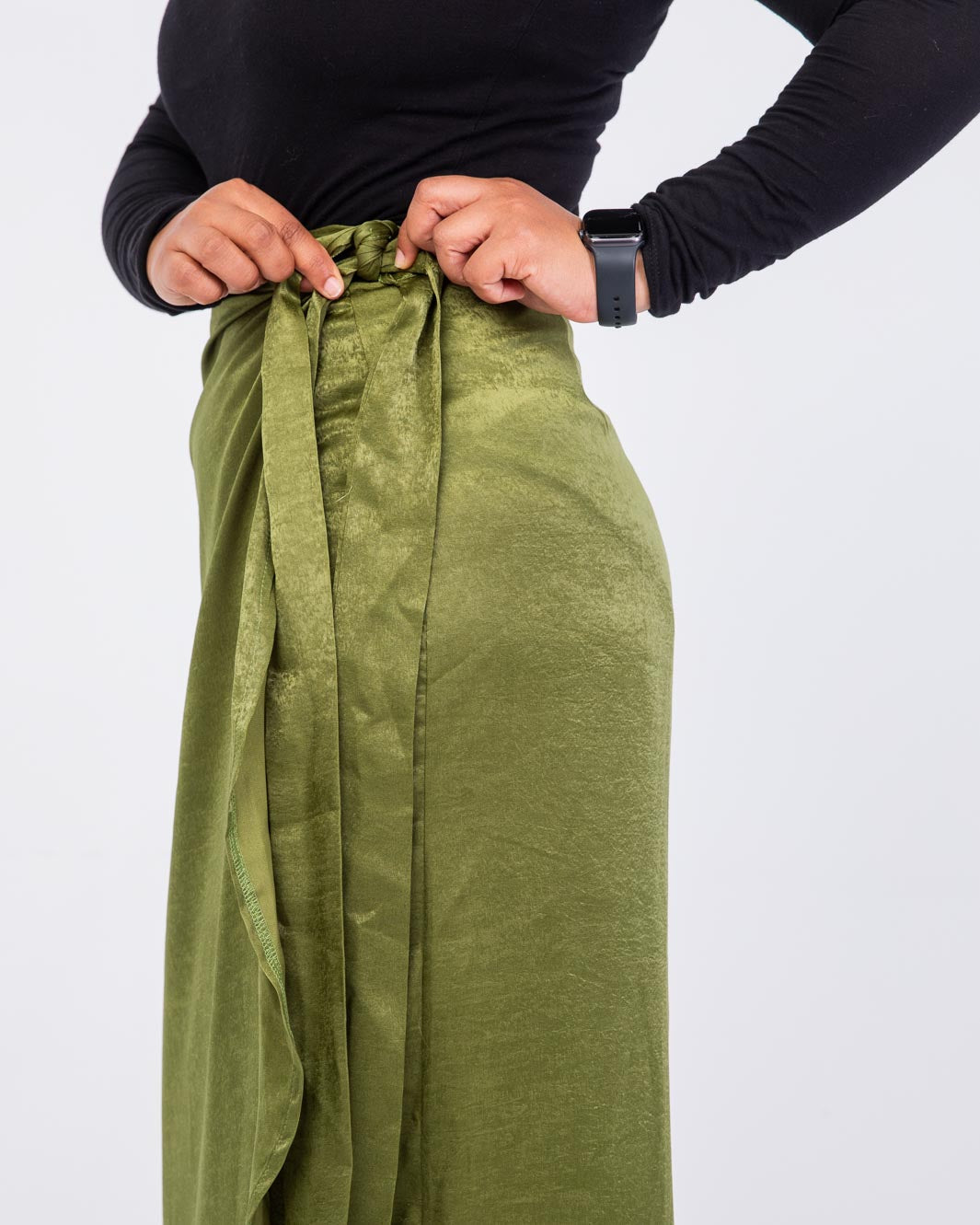 MISS FANCY SILK JACQUARD WRAP SKIRT
