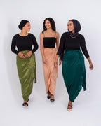MISS FANCY SILK JACQUARD WRAP SKIRT