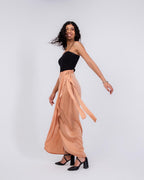 MISS FANCY SILK JACQUARD WRAP SKIRT
