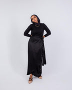MISS FANCY SILK JACQUARD WRAP SKIRT