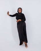 MISS FANCY SILK JACQUARD WRAP SKIRT