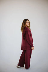 Knit set in Burgundy