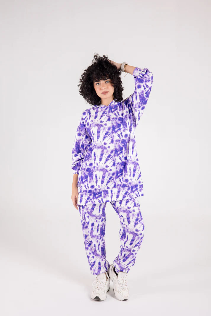 Purple tye-dye set