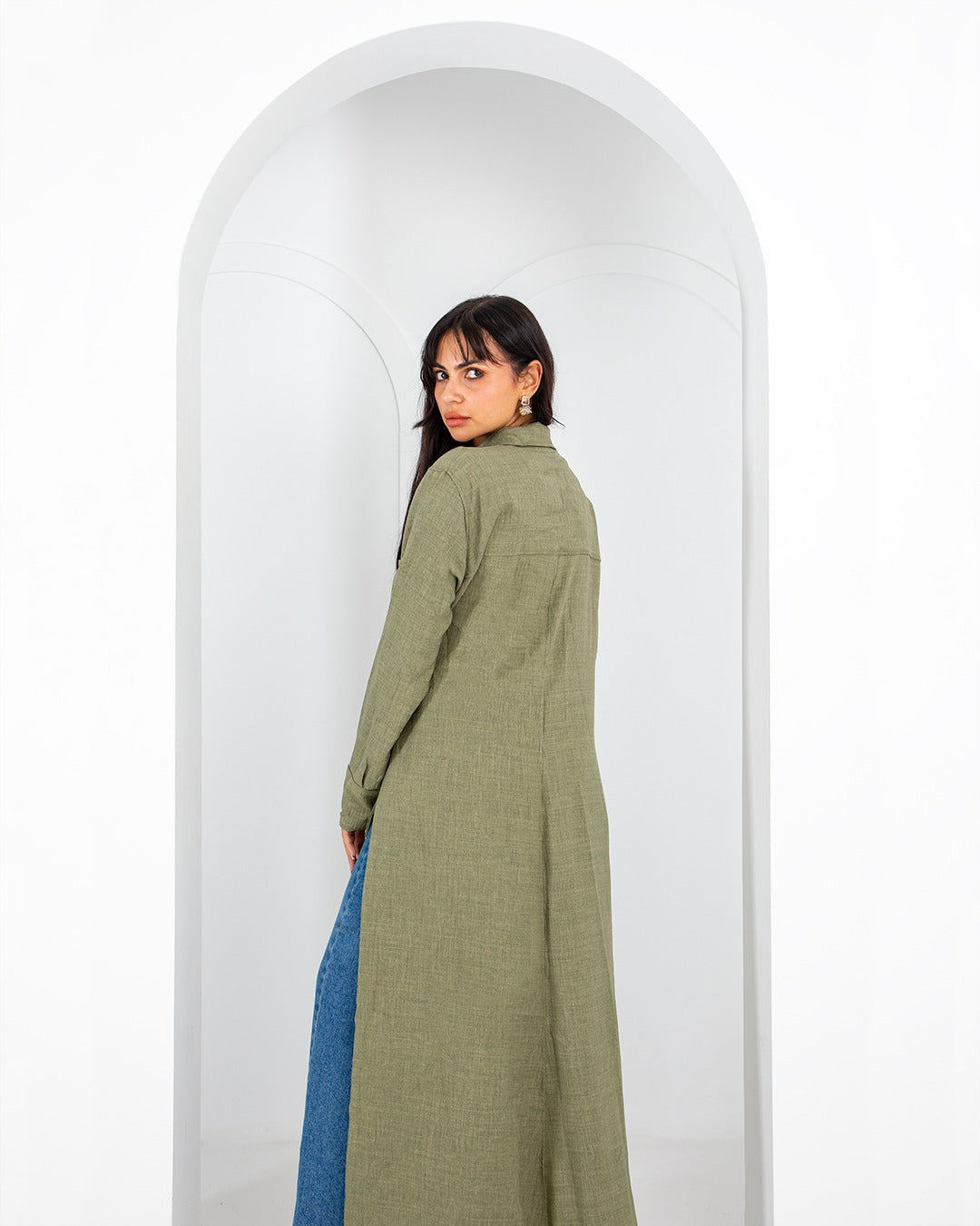 Floral Flow Long Linen shirt