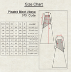 075 - Pleated Black Abaya