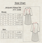 079 - Two-Piece Jacquard Abaya Set