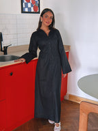 Sunday Linen Dress - Black