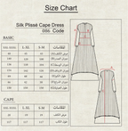 086 - Silk Plissé Cape Dress