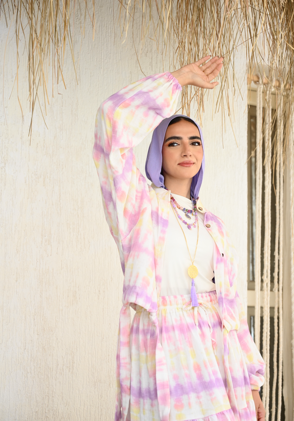 Tie dye top in Lavender