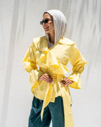 Ruffles chemise in yellow