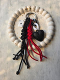 Black Heart Charm Keychain