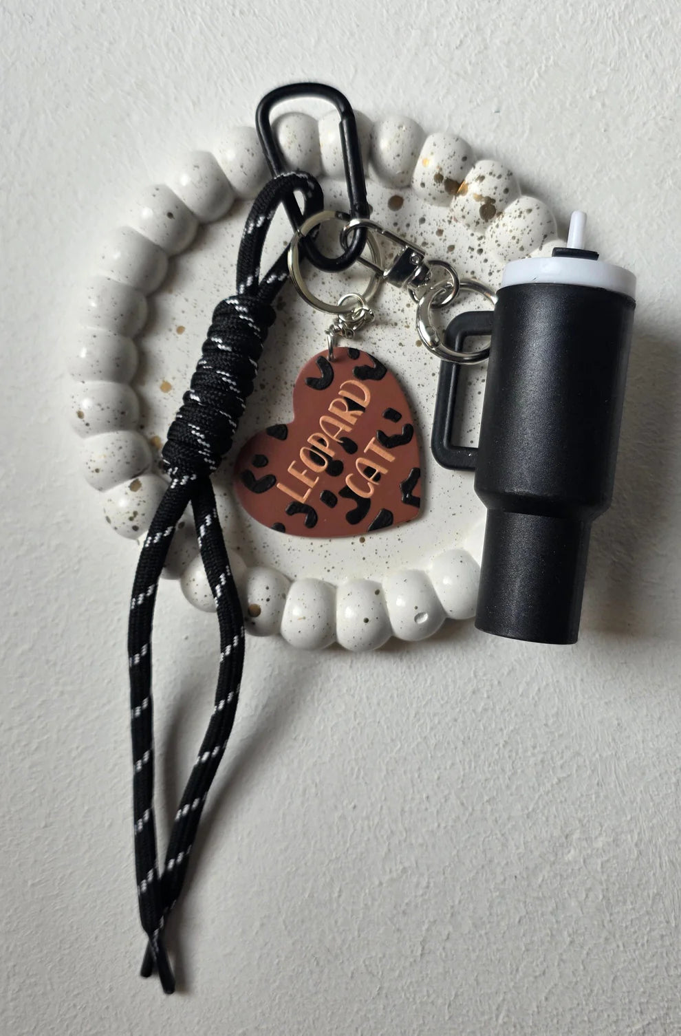 Leopard Cat Charm Keychain