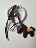Leather Horse Charm Keychain