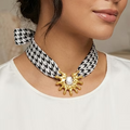A Scarf Sun Pendant Necklace