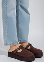 Brown Fur Clogs