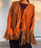 Extra Frill Flare Sleeve Blouse