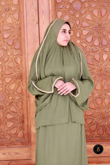 خمار وجيبة بكم زتوني وبكنار سبحة