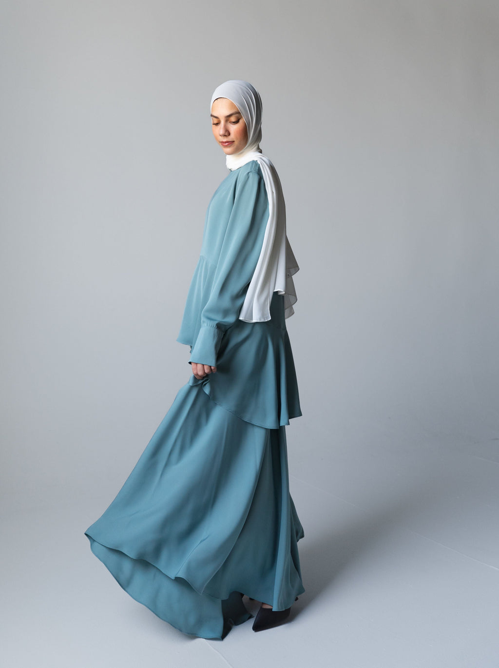 076 – Flared Silk Set