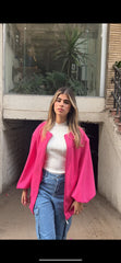 The pocket jacket in fushia