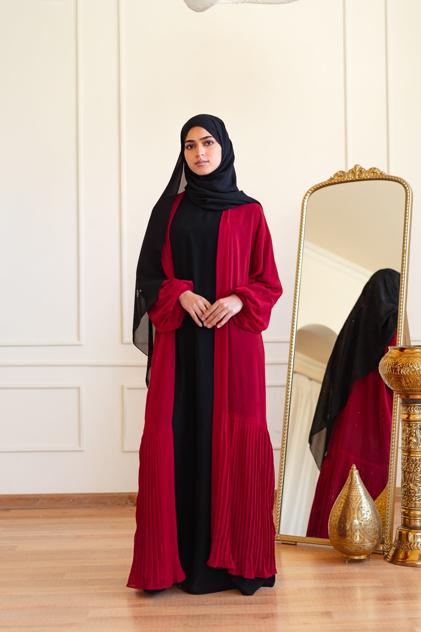 Pleated Hemline Kaftan 022 (Color)