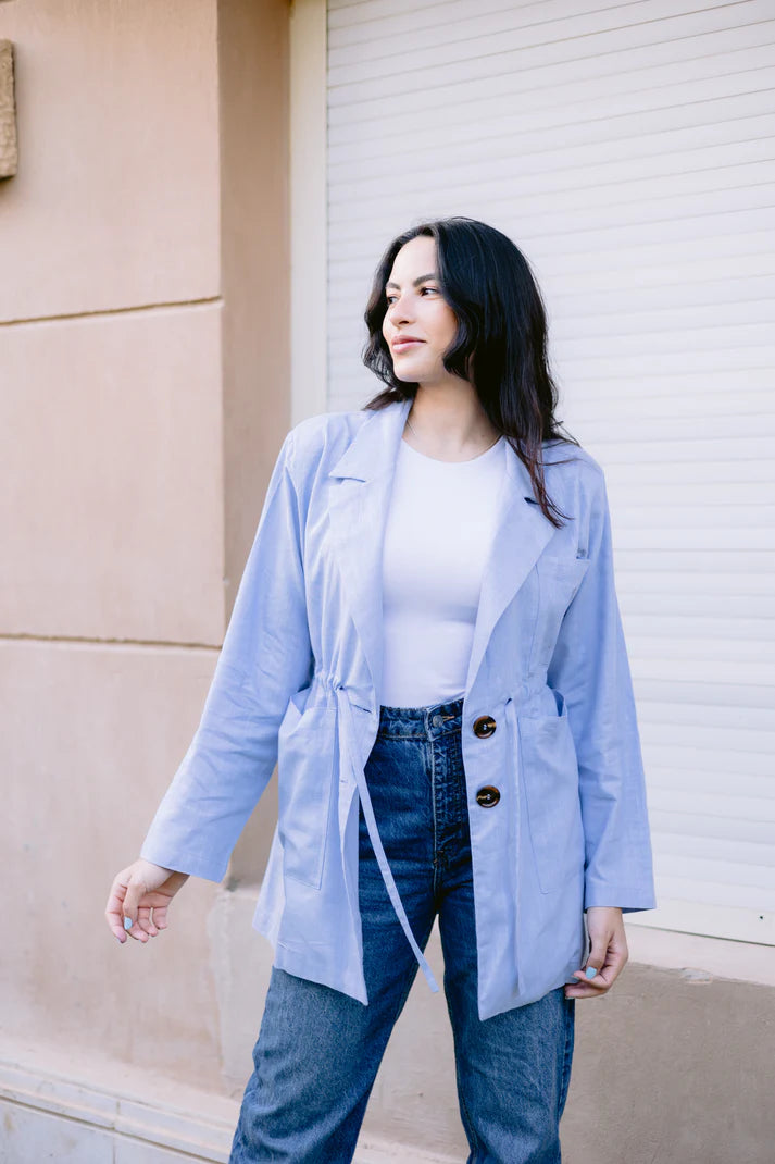 Linea blazer in baby blue