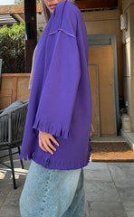 Fringe top in purple