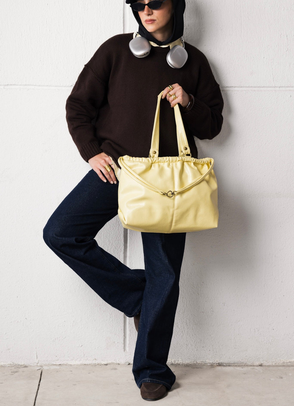 SCRUNCH BAG YELLOW