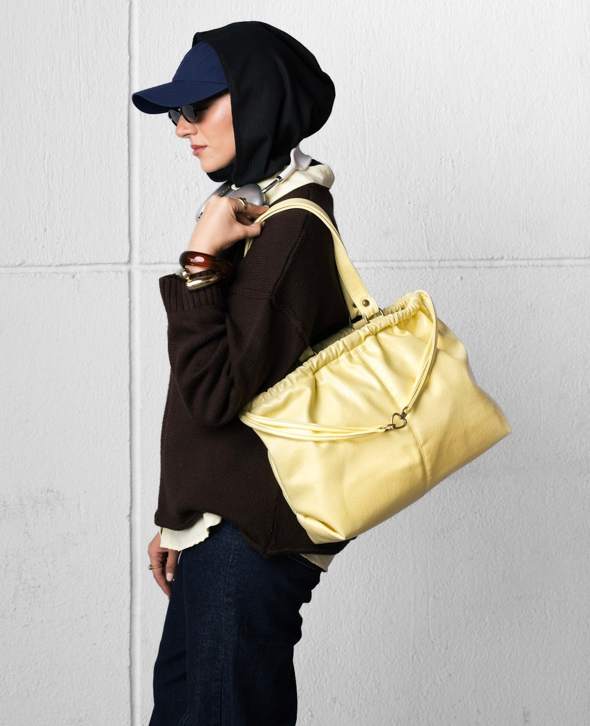 SCRUNCH BAG YELLOW