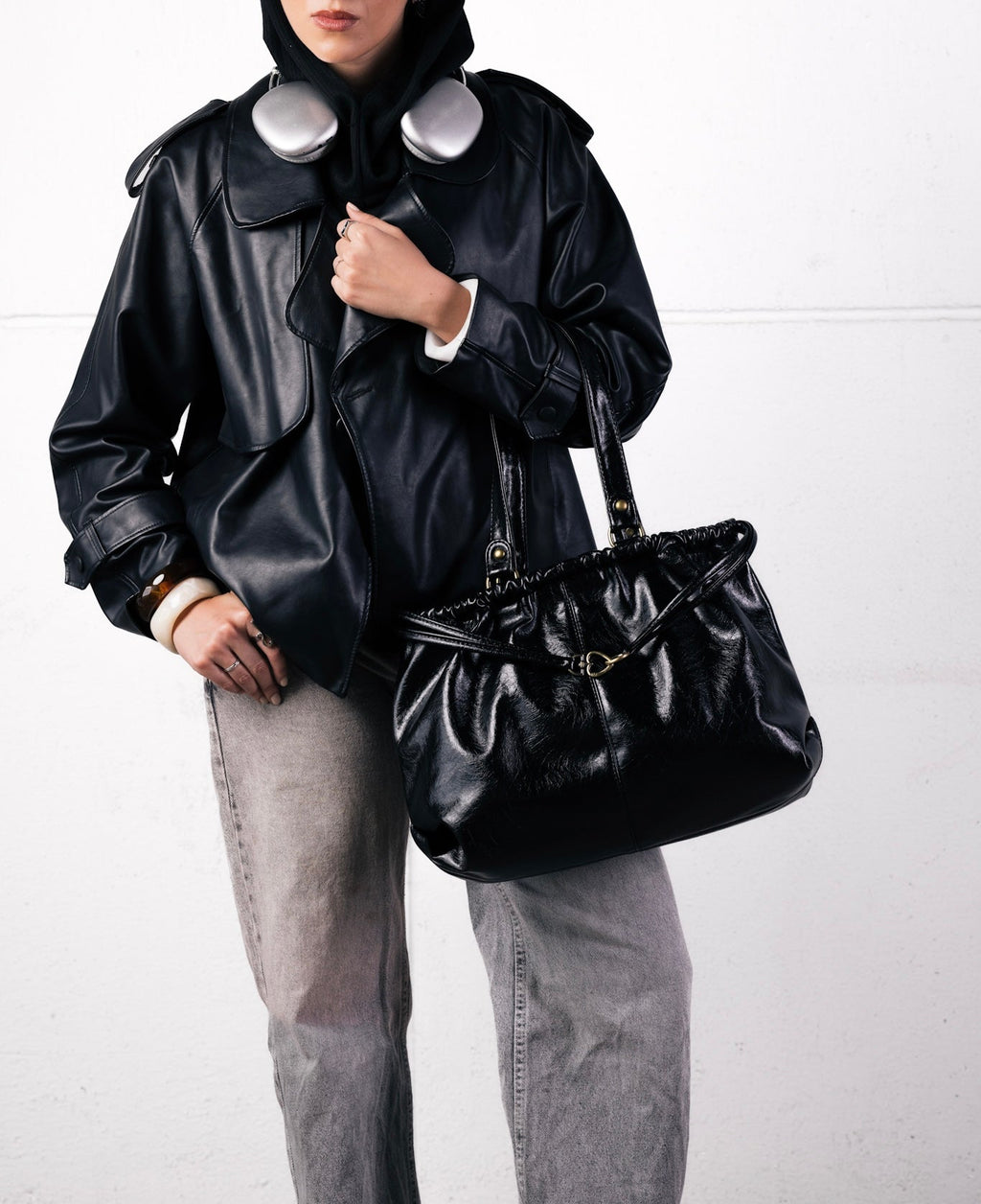 SCRUNCH BAG BLACK