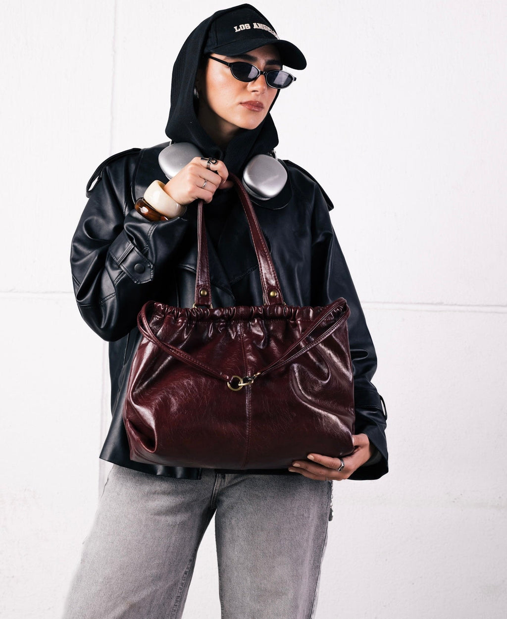 SCRUNCH BAG BURGUNDY