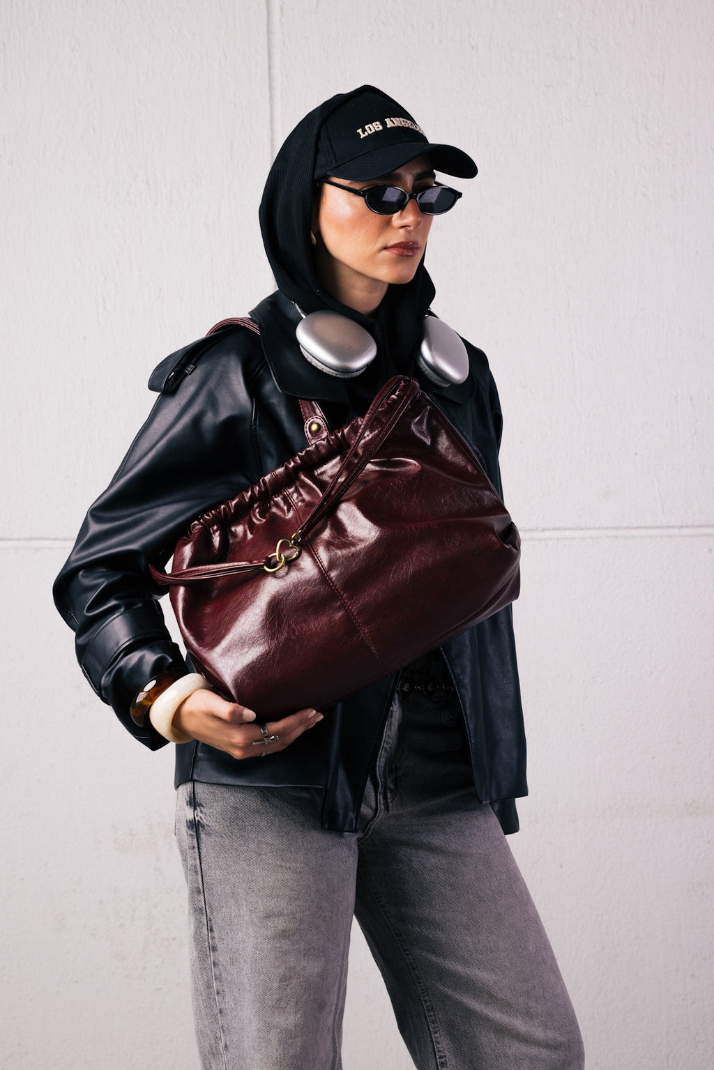 SCRUNCH BAG BURGUNDY