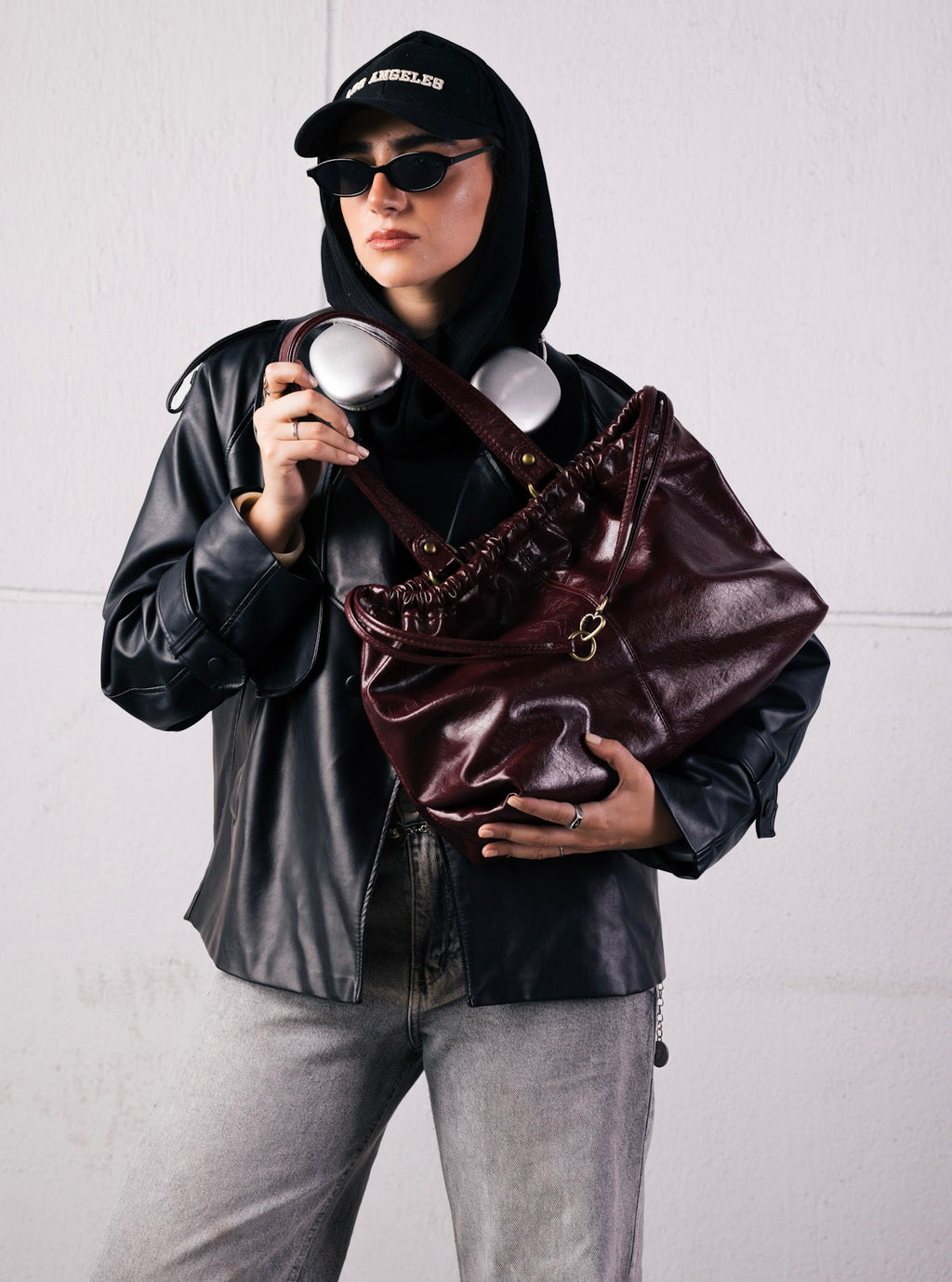 SCRUNCH BAG BURGUNDY